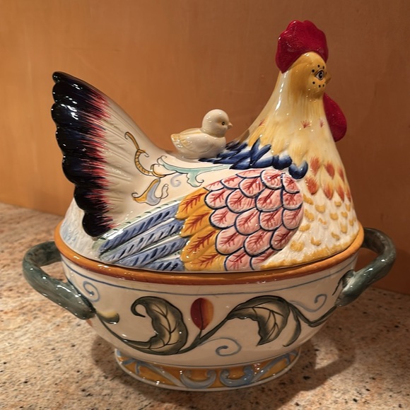 Fitz and Floyd Classics Ricamo Covered Vegetable Dish - Picture 12 of 16